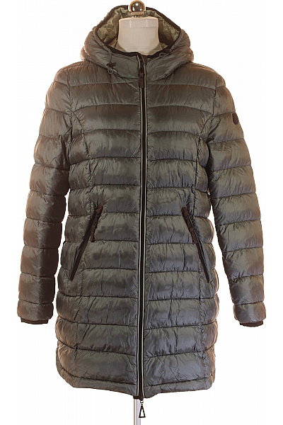 Dámská Zimní Dlouhá Bunda Zelená Vel. 42