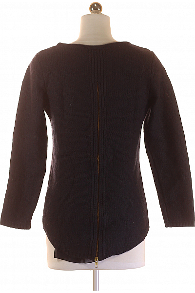 Dámský Pulovr Vlněný Modrý Alba Moda Vel. 40