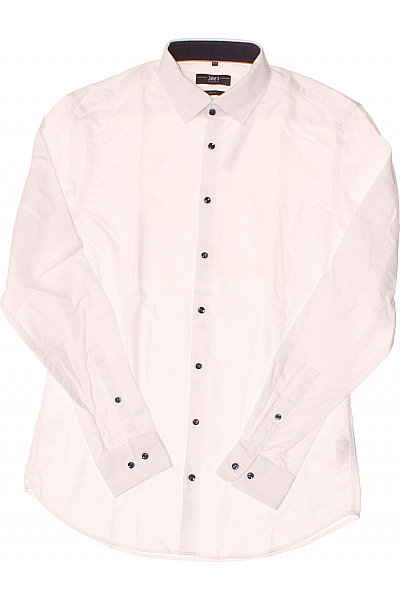 Pánská Košile Jednobarevná Bílá Jake*s Vel. 39/40