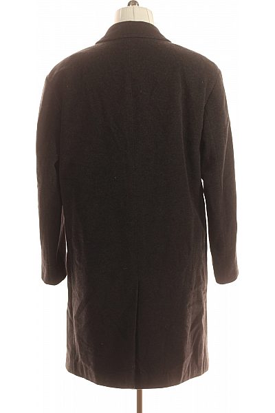 Pánský Kabát Vlněný Černý Bugatti Vel. 48