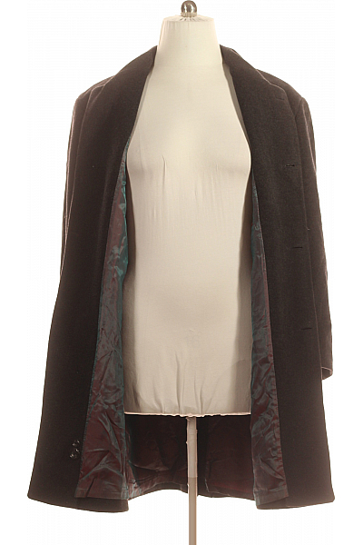 Pánský Kabát Vlněný Černý Bugatti Vel. 48