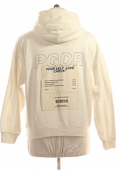 PEGADOR Pánská Mikina Bez Zapínání Bílá Vel. M