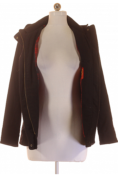 Krátký Dámský Kabát Vlněný Černý TOMMY HILFIGER Vel. M