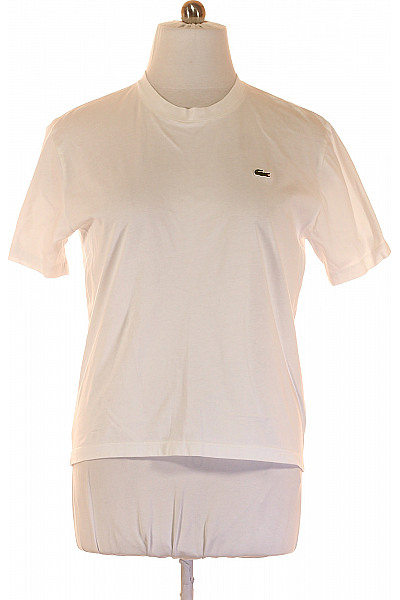 Pánské Tričko S Potiskem Bílé LACOSTE Vel. M