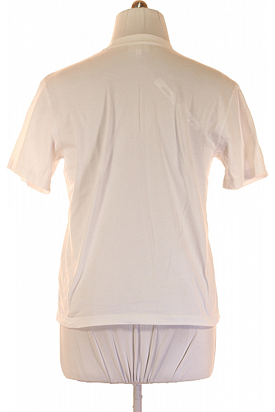 Pánské Tričko s Potiskem Bílé LACOSTE Vel. M