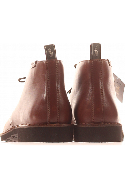 Ralph Lauren Pánské Kotníkové Boty Kožené Hnědé Vel.  48