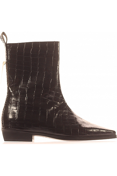 Dámské Kotníkové Boty Kožené Černé Scotch & Soda