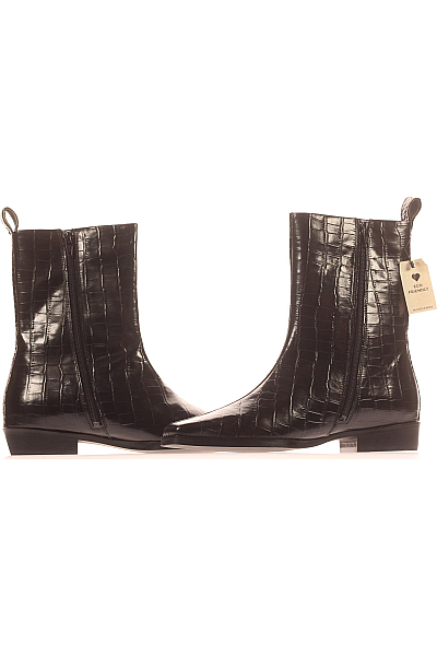 Dámské Kotníkové Boty Kožené Černé Scotch & Soda