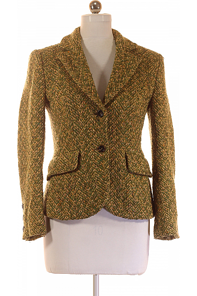 Teplé Dámské Sako Vlněné Zelené MARCCAIN Second Hand Teplé Dámské Sako Vlněné Zelené MARCCAIN Second Hand