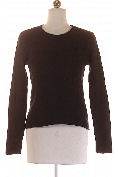 Dámský Pulovr Vlněný Černý TOMMY HILFIGER Second Hand Vel. XS Dámský Pulovr Vlněný Černý TOMMY HILFIGER Second Hand Vel. XS