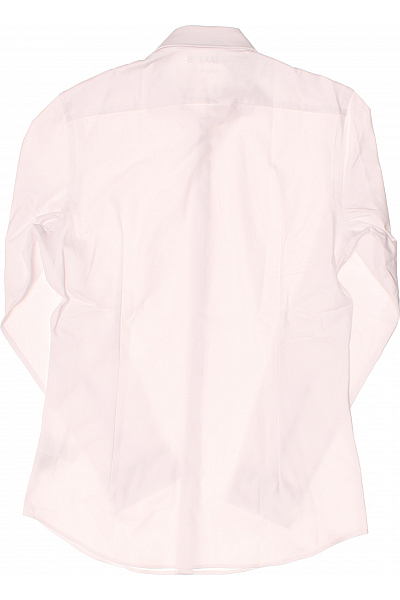 Pánská Košile Jednobarevná Bílá Jake*s Vel. 39/40