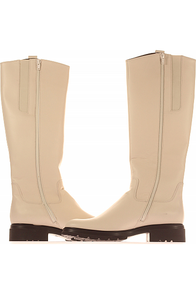 Dámské Boty Kožené Béžové GABOR Outlet