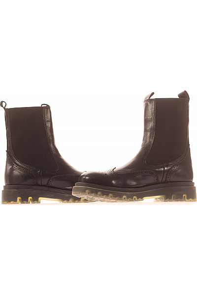 Inuovo Dámské Kotníkové Boty Kožené Černé Vel. 40