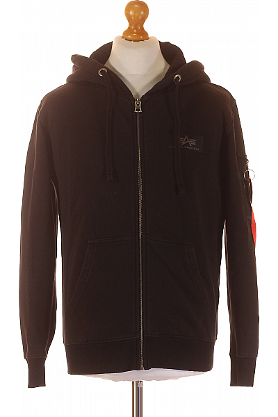 Pánská Mikina Černá Alpha Industries Vel. S