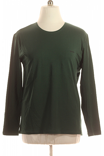 Hugo Boss Jednoduché Pánské Tričko Zelené Outlet