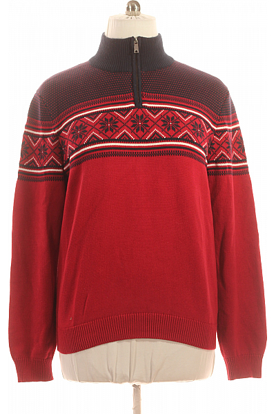 MC NEAL Pánský Svetr Červený Second Hand Vel. L