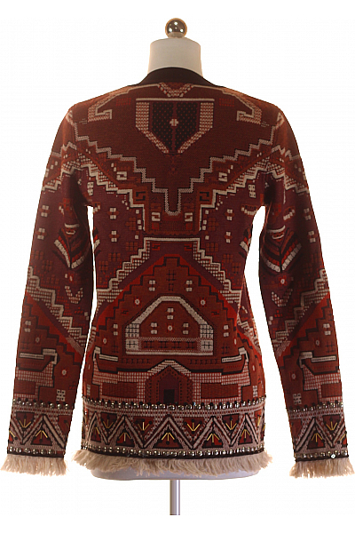 Vzorovaná  Halenka Vlněná Barevná Tory Burch Vel. S