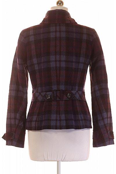 TOM TAILOR Krátký Dámský Kabát Vlněný Fialový Vel. L