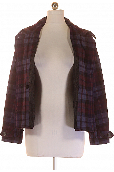 TOM TAILOR Krátký Dámský Kabát Vlněný Fialový Vel. L