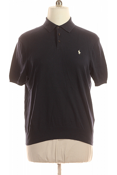 Ralph Lauren Pánské Tričko s Límečkem Modré Vel. XL