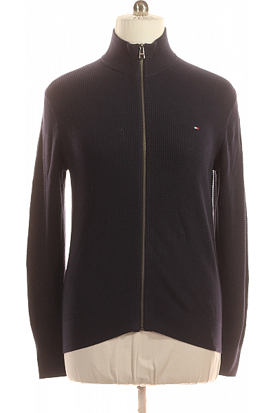 Pánský Cardigan Modrý TOMMY HILFIGER Vel. M Pánský Cardigan Modrý TOMMY HILFIGER Vel. M