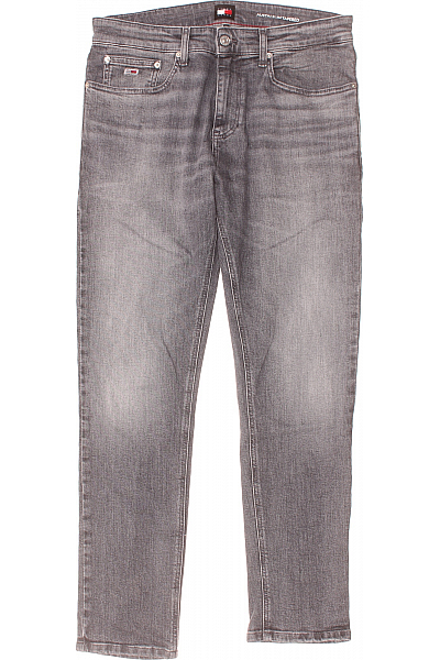 Pánské Rovné Džíny Šedé TOMMY HILFIGER Second Hand Vel. 32
