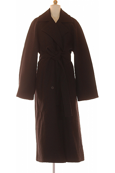 Weekday Pánský Kabát Vlněný Černý Vel.  L