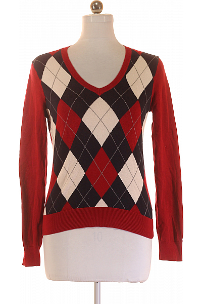 Dámský Pulovr Červený TOMMY HILFIGER Vel. M Dámský Pulovr Červený TOMMY HILFIGER Vel. M