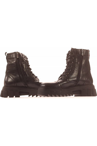 Inuovo Dámské Boty Kožené Černé Vel. 41