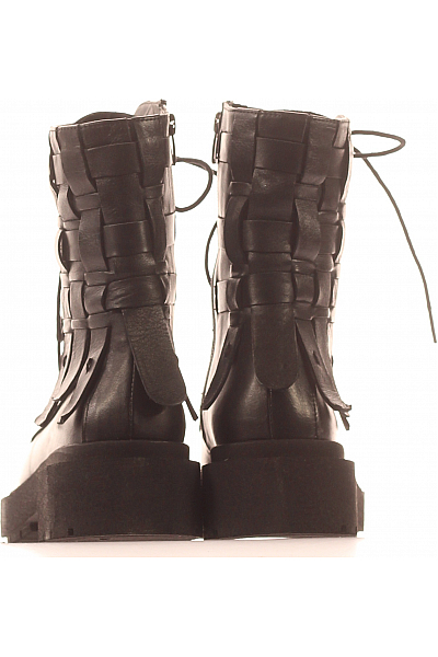 Inuovo Dámské Kotníkové Boty Kožené Černé Outlet