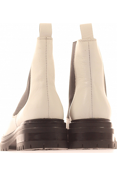 Dámské Kotníkové Boty Kožené Bílé Lazamani Vel. 39