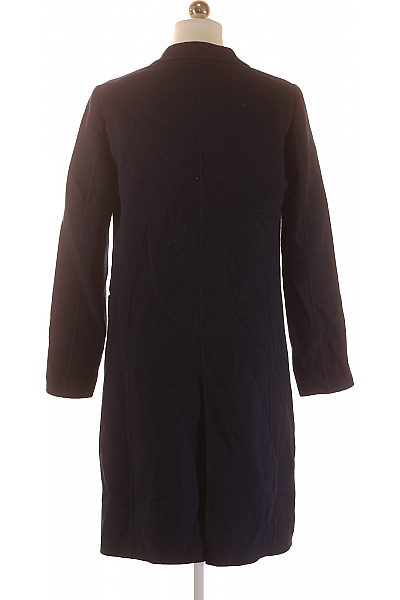 Massimo Dutti Dámský Kabát Vlněný Modrý Second hand Vel. 36