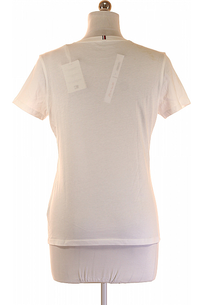 TOMMY HILFIGER Jednoduché Dámské Tričko Bílé Vel. M