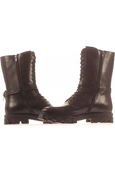 Dámské Boty Kožené Černé Lazamani Vel. 41