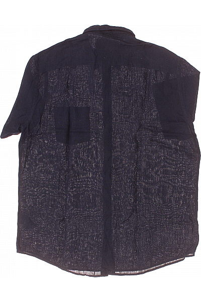 Christian Berg Pánská Košile Jednobarevná Lněná Modrá Vel. XL