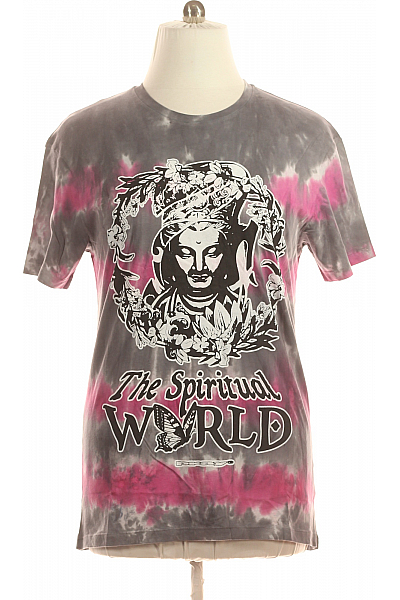 Pánské Tričko S Krátkým Rukávem A  Potiskem Bavlněné Barevné