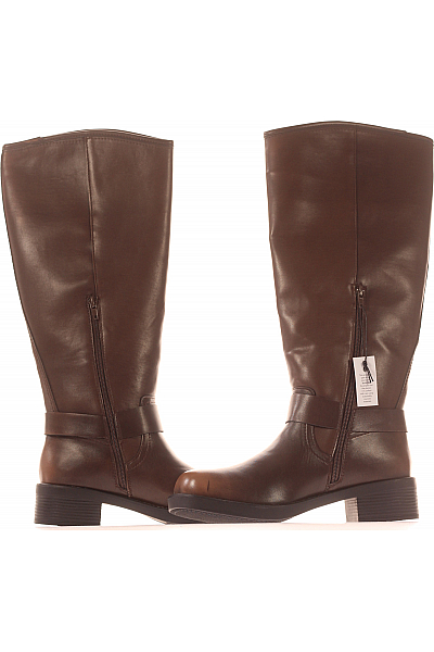 Dámské Kozačky Hnědé Outlet Vel. 41