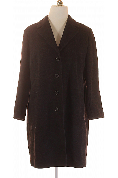 Dámský Dlouhý Kabát Vlněný Černý Vel. 46 Dámský Dlouhý Kabát Vlněný Černý Vel. 46