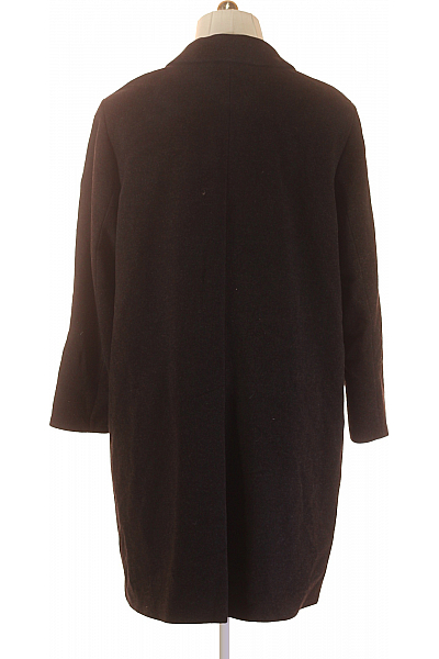 Dámský Dlouhý Kabát Vlněný Černý Vel. 46