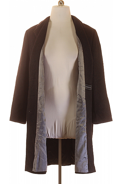 Dámský Dlouhý Kabát Vlněný Černý Vel. 46