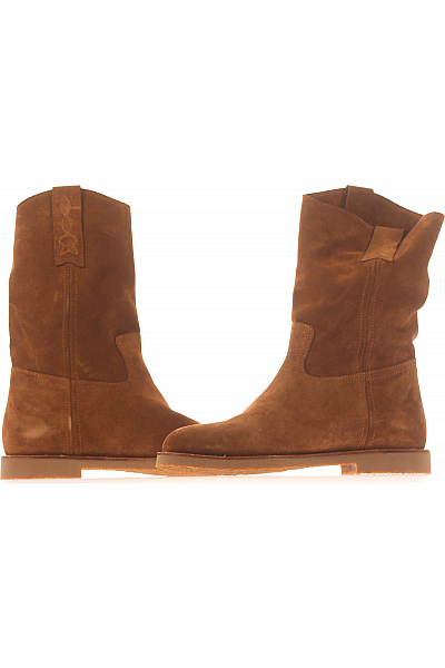 Inuovo Dámské Kotníkové Boty Kožené Hnědé Vel. 38