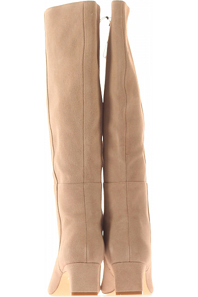 Dámské Kozačky Kožené Béžové Vel. 41