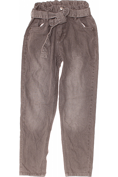 Dívčí Kalhoty Bavlněná Šedá  Second Hand