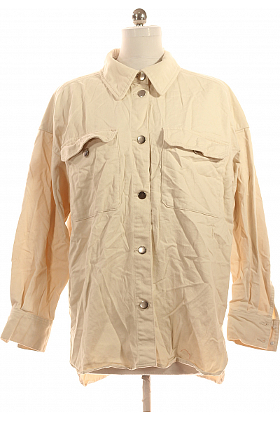 Krátký Dámský Kabát Béžový Second Hand Vel. M/L