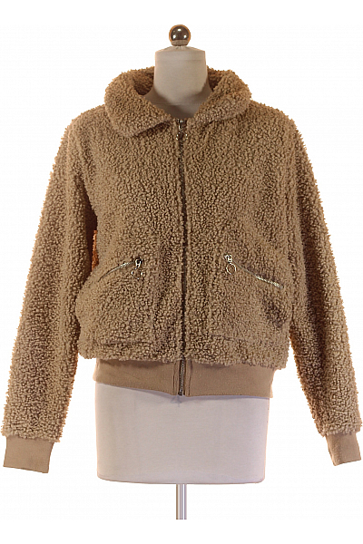 Krátký Dámský Kabát Béžový Second Hand Vel. S