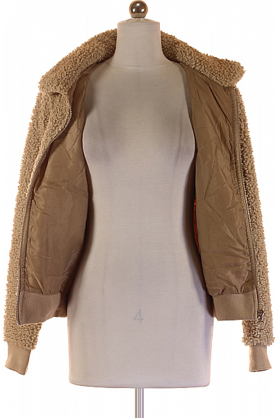 Krátký Dámský Kabát Béžový Second hand Vel. S