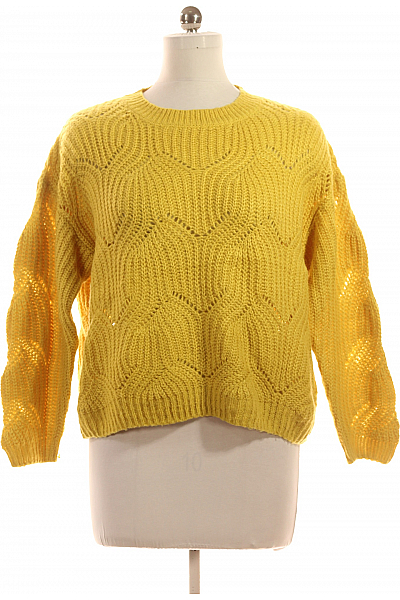 Dámský Pulovr Vlněný Žlutý Vel. L