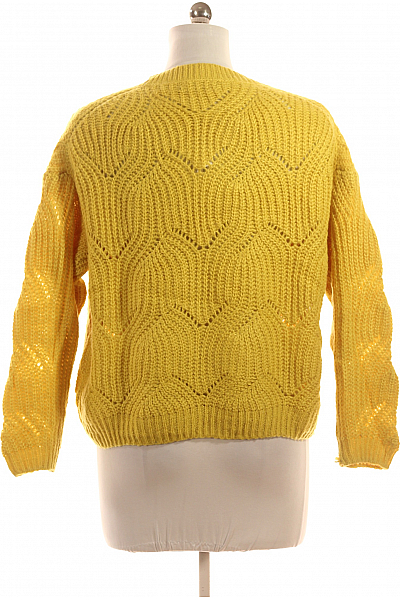 Dámský Pulovr Vlněný Žlutý Vel. L