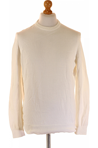 ZARA Pánský Pulovr Bílý Vel. M