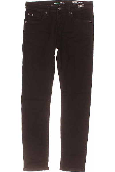 Slim Fit Pánské Džíny Černé TOM TAILOR Second Hand Vel. 29/30